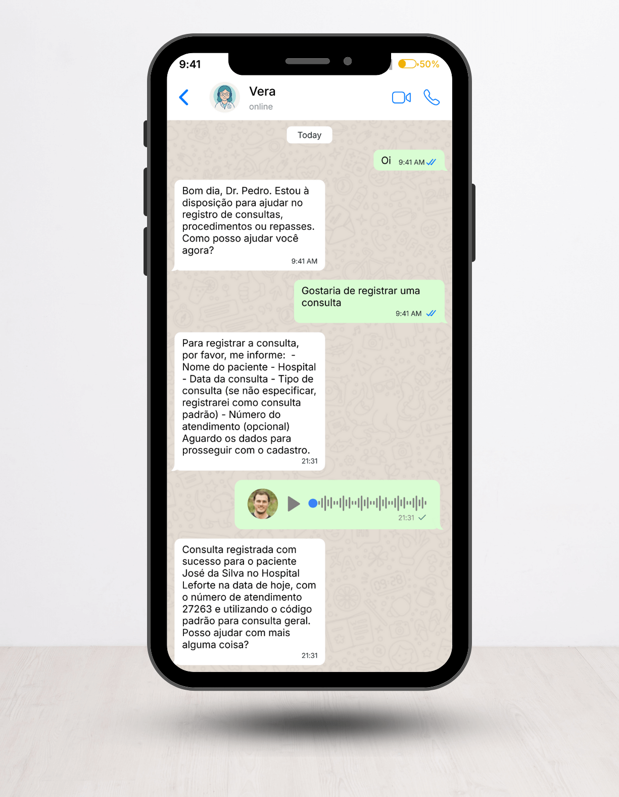Imagem mockup do WhatsApp