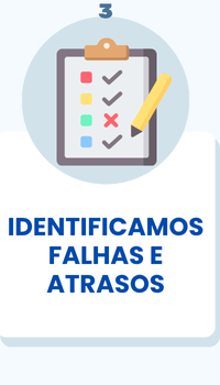 Passo 3 - Identificamos falhas e atrasos